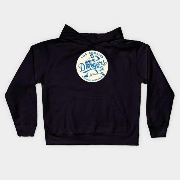 Fernando Valenzuela by Buck Tee Kids Hoodie by Buck Tee